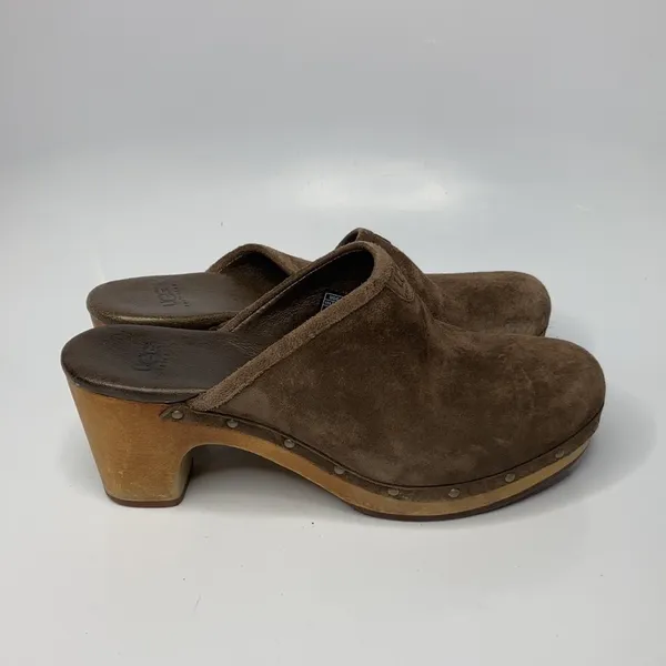 UGG Abbie espresso‎ suede leather clogs size 7 - Image 2