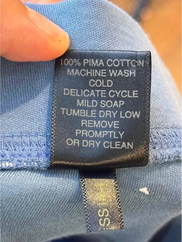 Peruvian Connection Pima Cotton Blue Maxi Skirt Large L Made Peru Minimalist - Image 4