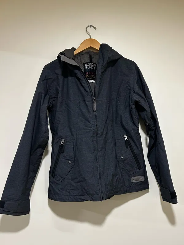 Burton Womens Da Nang Dryride Hooded Ski Jacket in Gray Size Large - Image 2