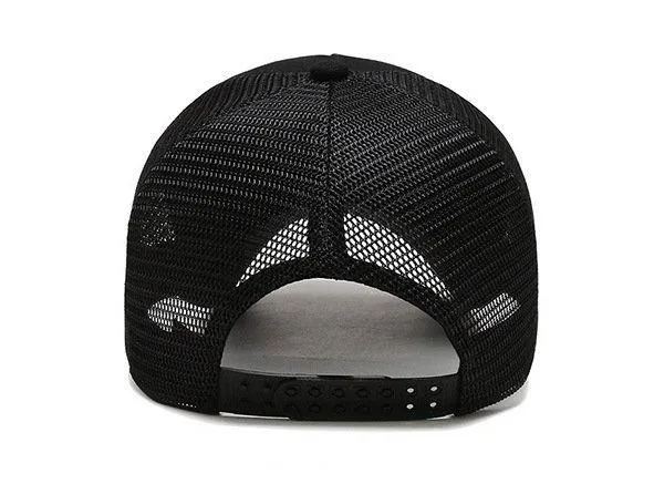Army Green/Black American Flag Hat - Tactical Snap Back Trucker Baseball Cap - Image 3