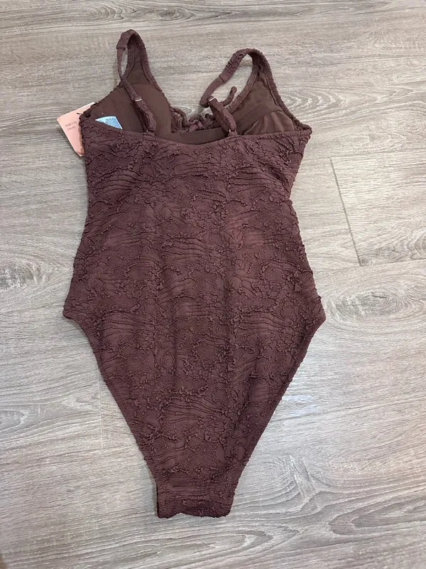 Shade & Shore Brown Cheeky One‎ Piece Swimsuit Size Small NWT - Image 7