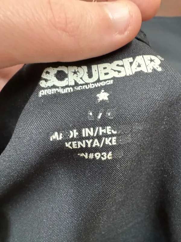 Scrubstar Black Scrub Top Size Large - Image 6
