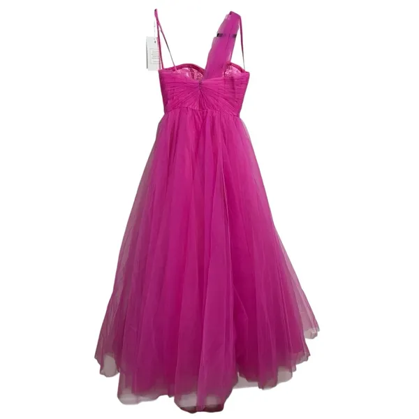 NEW NWT Mac Duggal Off The Shoulder Bustier Ball Gown In Magenta Pink - Image 6