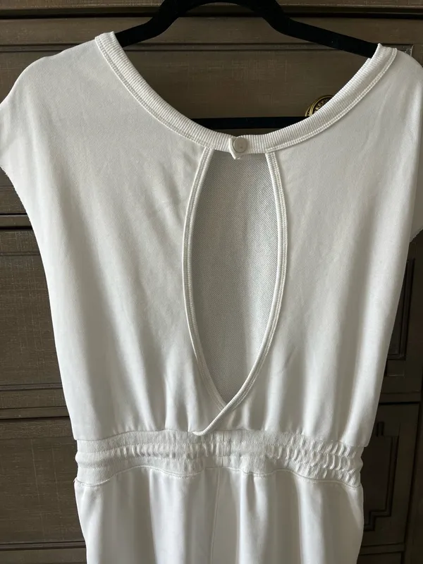 White Drawstring Jumpsuit - Image 10