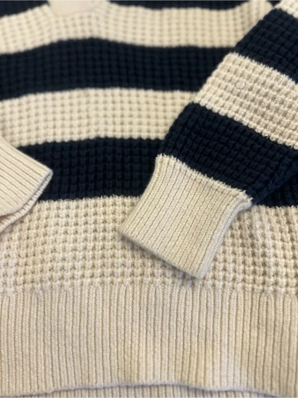 Madewell Waffle-Knit Henley Sweater Medium NWOT - Image 2