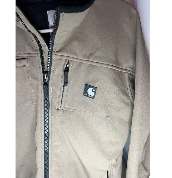 Carhartt Women's XL Brown Soft Shell Jacket Fleece Lined Casual Workwear - Image 2