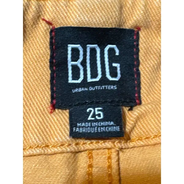 BDG Urban Outfitters Pants Womens 25 High-Waisted Trousers Orange Cotton - Image 5