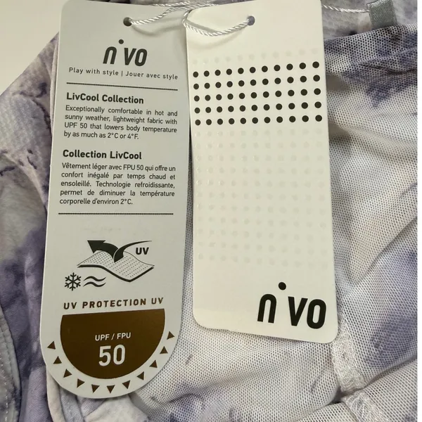 N'vo Layla‎ Skort Lavender Marble Print LivCool UPF 50 Golf Tennis Skirt Med NWT - Image 6