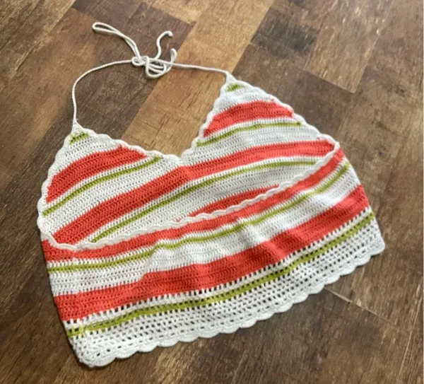 Aerie multicolored crochet halter tank top - Image 3