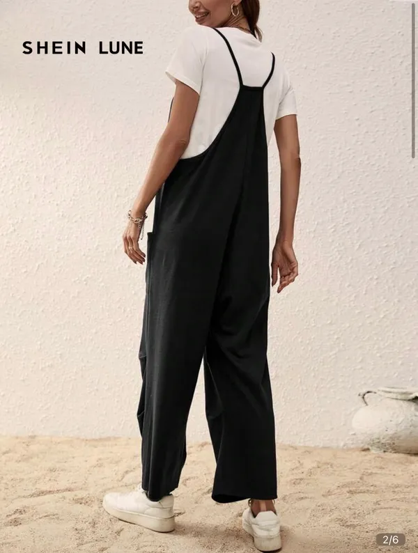 Shein Lune Pocketed Women’s Jumpsuit - Black M - Image 5