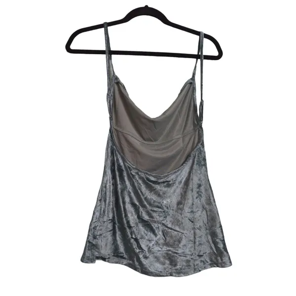 Free People All Night Velvet Tunic Tank Evergreen XS New - Image 3