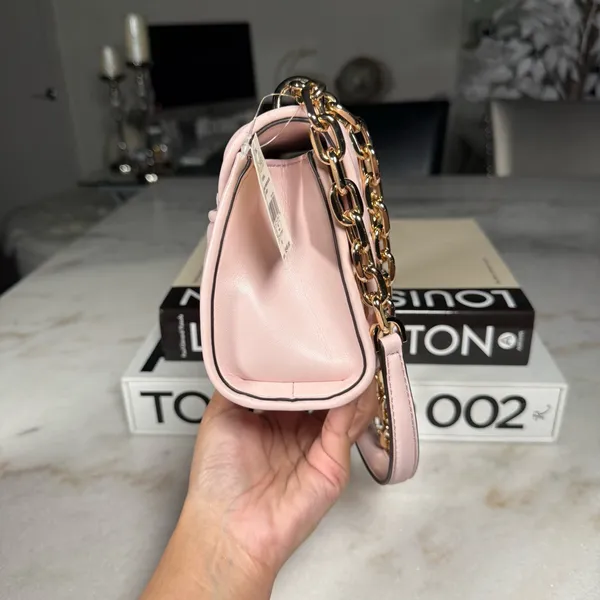 Michael Michael Kors Serena Small Quilted Studded Crossbody Bag Blush New NWT - Image 4