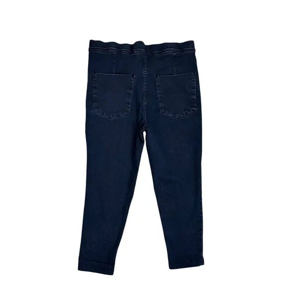 Free People We The Free Pull On Cropped Denim Capri Blue Jeans Size 30 - Image 2
