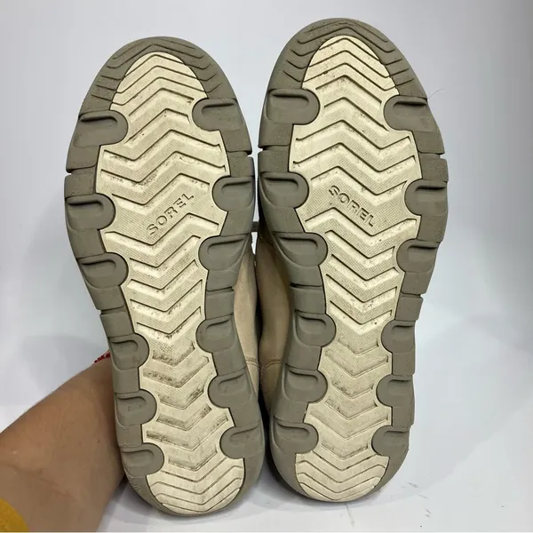 Explorer next carnival waterproof boots cream suede lace up boots womens size 10 - Image 8