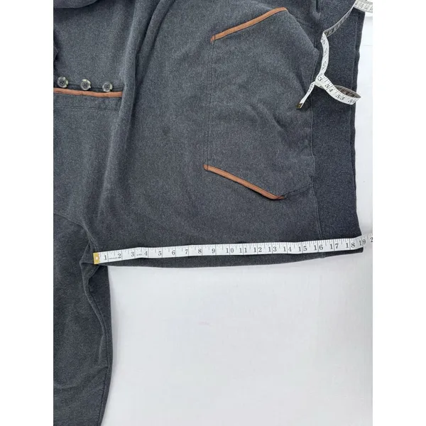 Ariat Real Elevated Hoodie Women’s Sz XL Fleece Leather Trim Henley Sweatshirt - Image 11