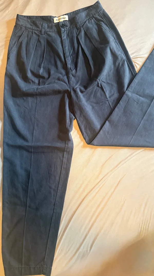 Nordstrom Alex Mill Pleated Trousers Navy - Image 2