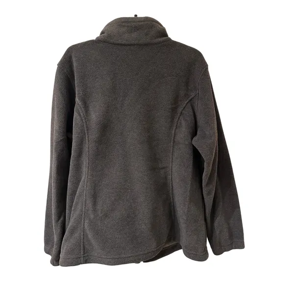Columbia Womens 1X Benton Springs Full Zip Fleece Jacket Gray Gorpcore Granola - Image 2