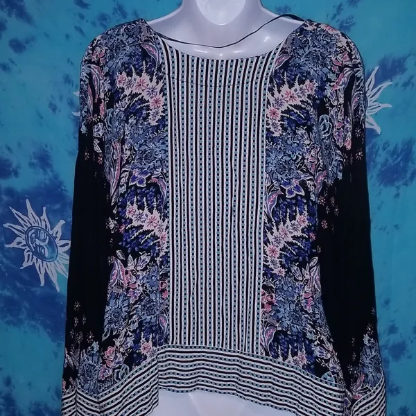Free People Mix N Match Mixed Print Top Sz M - Image 6