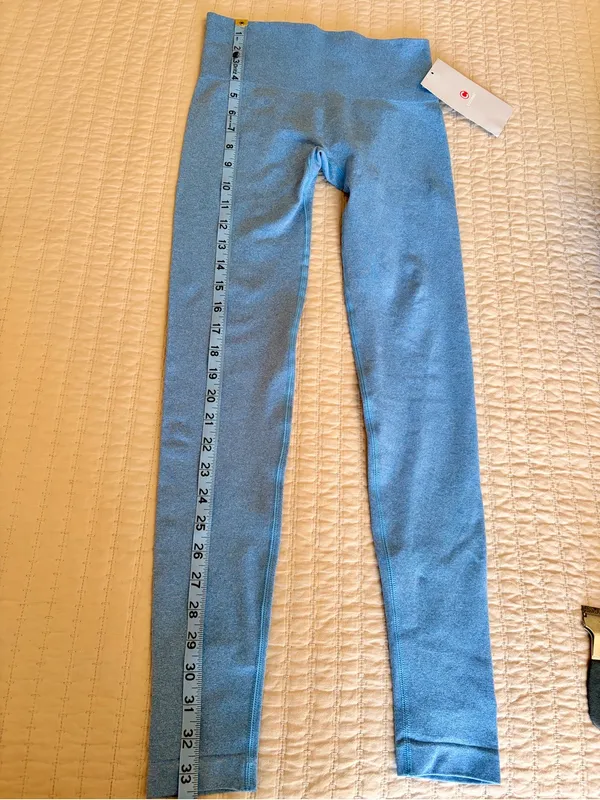 High-Waist Seamless Leggings in Sky Blue - Image 8