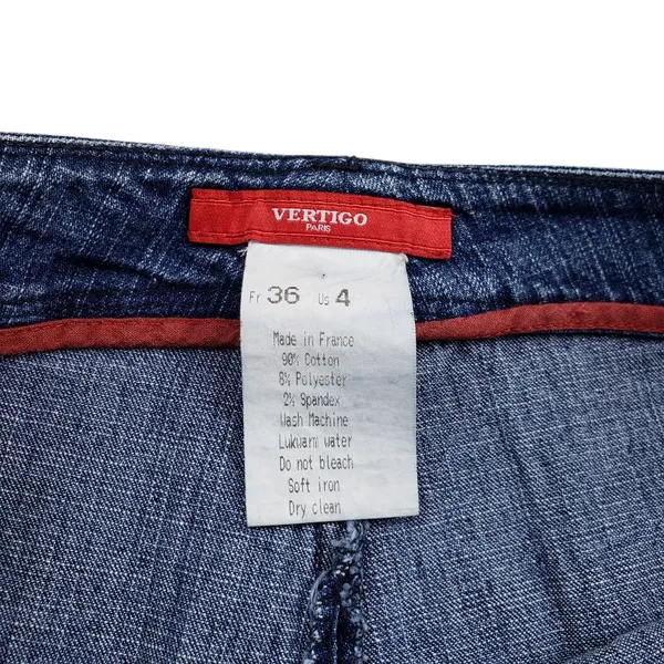 Vintage Vertigo Paris Bootcut Jeans Womens Size 4 Denim France Y2K - Image 5