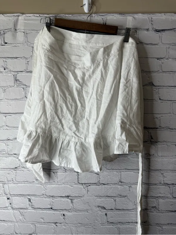 NWT aerie White Ruffled Wrap Skirt size large - Image 7