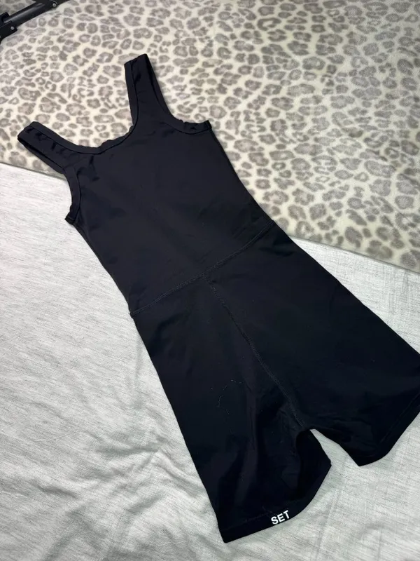 SET Active Women's Black Tank Romper Jumpsuit - Image 2