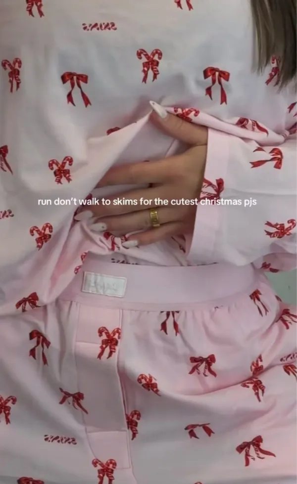 SKIMS Candy Cane Bow Pajama - Image 2