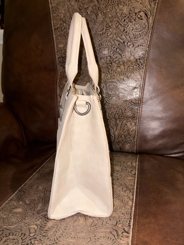 Cream and Brown Wranglers Handbag - Image 3