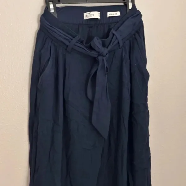 Hollister Co. Ultra High Rise Culottes‎ Pants Navy Size XS Women - Image 11