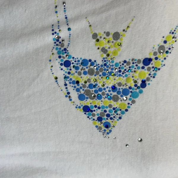 Karen Scott Rhinestone fish tank top - Image 2
