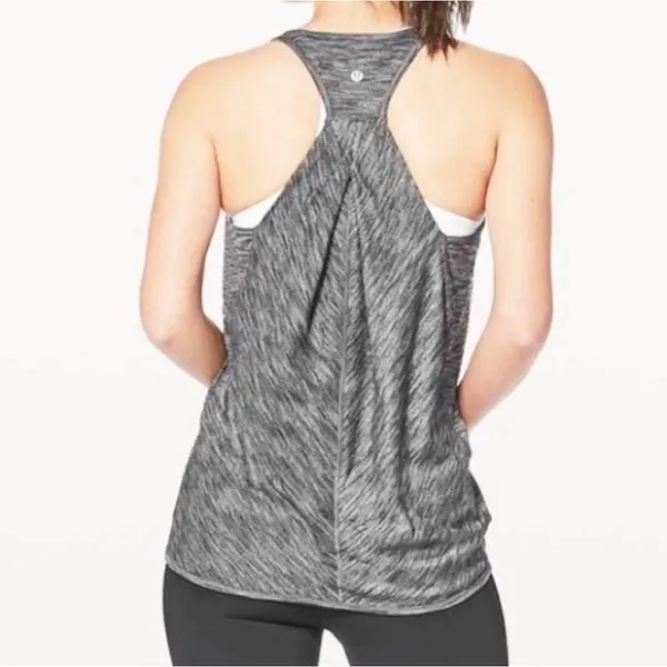 Lululemon Essential Gray Space Dye Tank‎ Top Size 2 - Image 3
