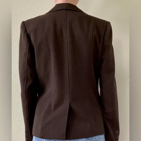 Rafaella Women's‎ Blazer Jacket Long Sleeve Brown Size 6p - Image 3