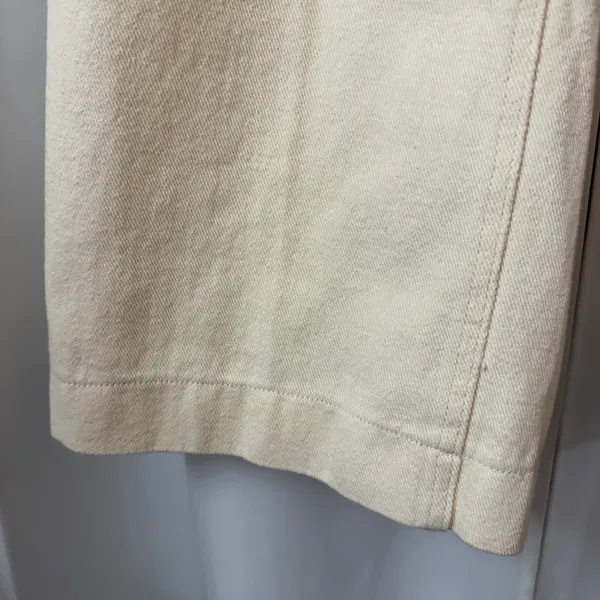 SheIn Light Cream Beige High Waisted Straight Leg Cotton Baggy Pants - Image 4
