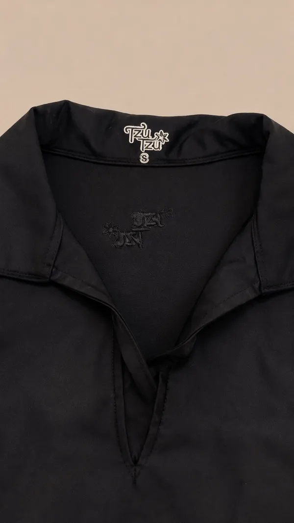 Tzu Tzu Black Sleeveless Golf Polo Top – Size Small - Image 2