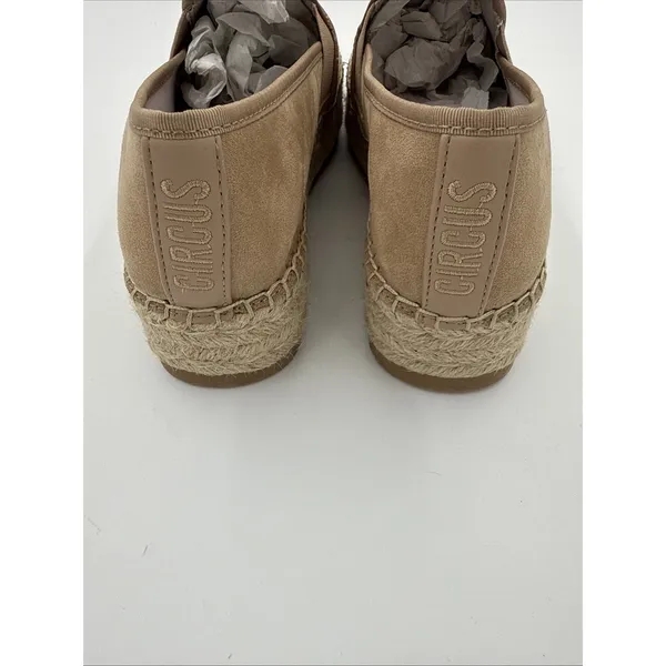 Circus by Sam Edelman Christina Slip‎ On Platform Espadrilles Brown Suede 9.5 - Image 4