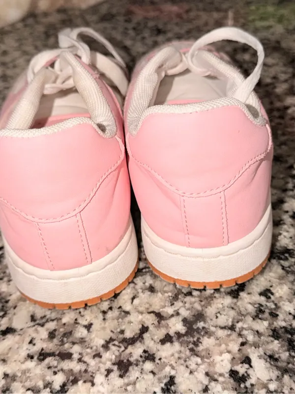 Women’s Pink and White Star Detail Sneakers - Image 5
