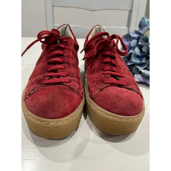 Post Xchange Suede‎ Sneakers Casual Shoes Gum Soles Red Size 38 - Image 2