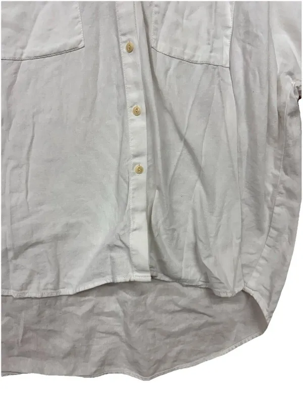 (RFB3) Madewell Women's White Button Up Short Sleeve Casual Pocket Top Size L - Image 3