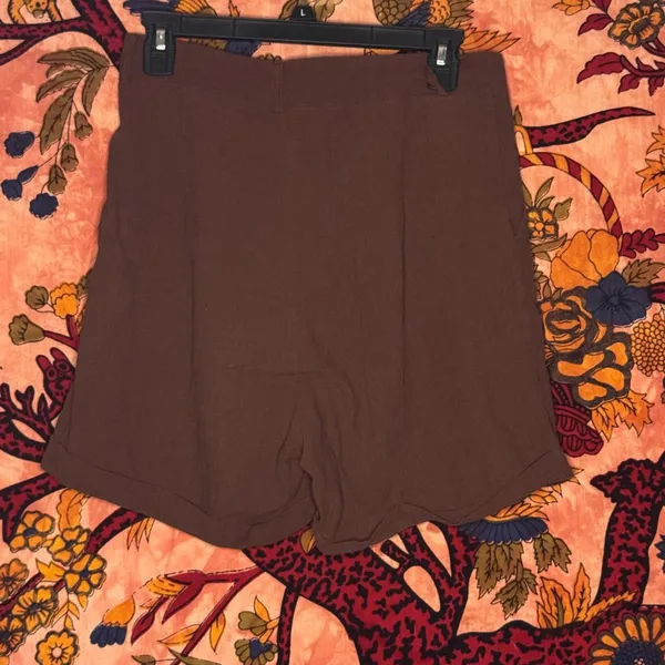 SheIn Brown Canvas Shorts - Image 2