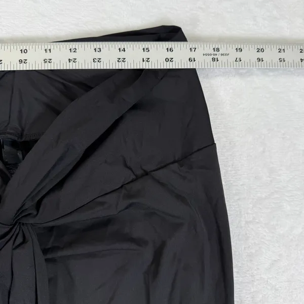 SKIMS Swim Twist Front Skirt Onyx Black‎ Plus Size 3X Faux Wrap Cover Up Skirt - Image 3