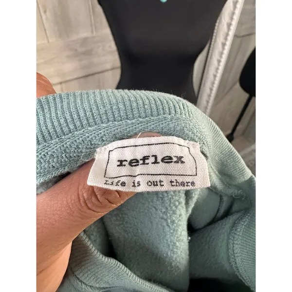 Sage Green Crewneck Sweatshirt Oversized Pullover Top Women Medium - Image 8