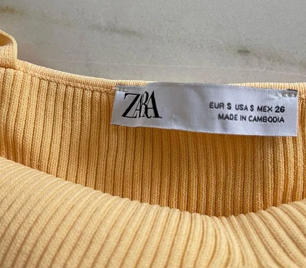 ZARA Strappy Knit Orange Top - Image 7