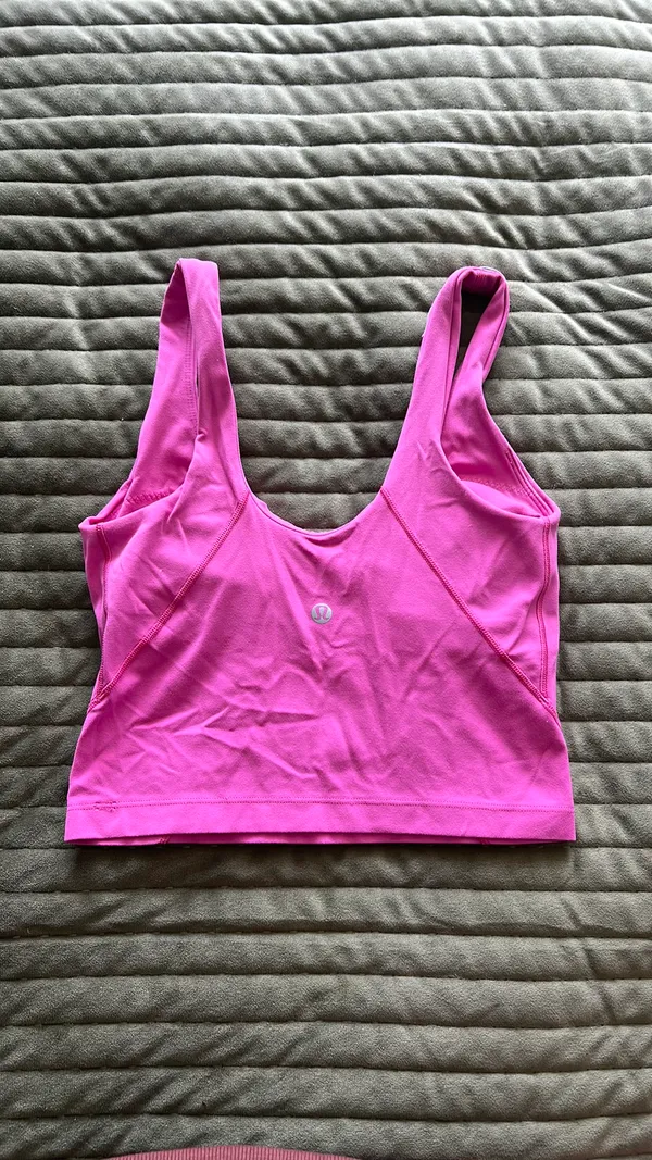 Longline Sports Bra Pink Size XS - Image 2