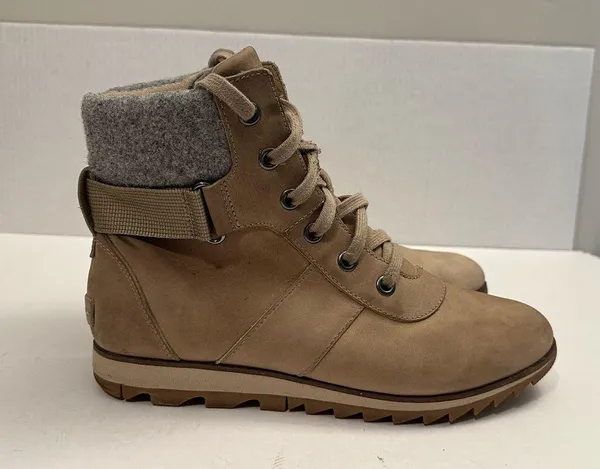 Sorel Harlow Conquest Urban Hiker Waterproof Boot in Sandy Tan Size 10.5 - Image 5