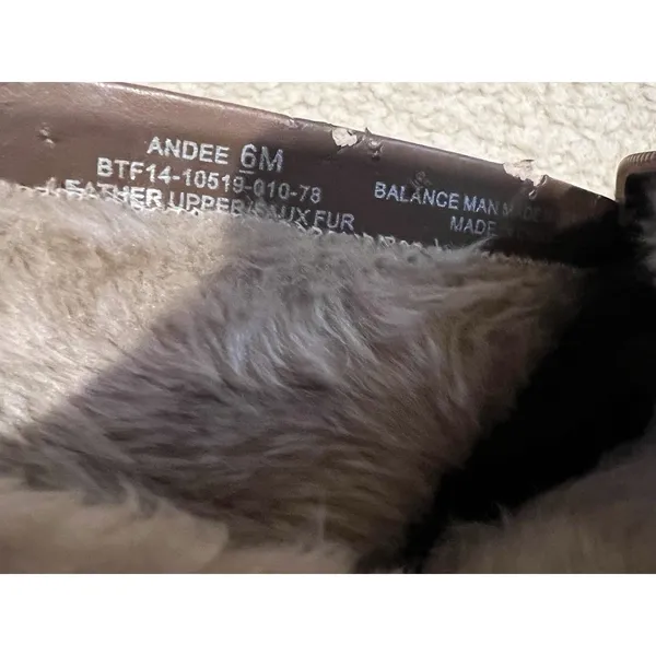 Baretraps Boots Women’s Andee Winter Snow Beige Leather Zip Button Sherpa Size 6 - Image 7