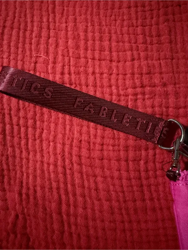 Fabletics Two-Pouch Wristlet in Hot Pink & Burgundy - Image 5