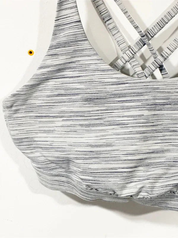 Lululemon ENERGY BRA Grey Strappy Plus Size 14 - Image 2
