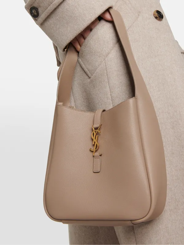 Saint Laurent YSL Le 5 à 7 Small Leather Shoulder Bag in Beige - Image 2