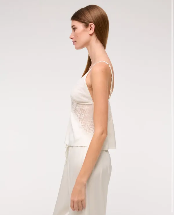 Abercrombie White Pearl Sleep Cami and Pants - Image 4