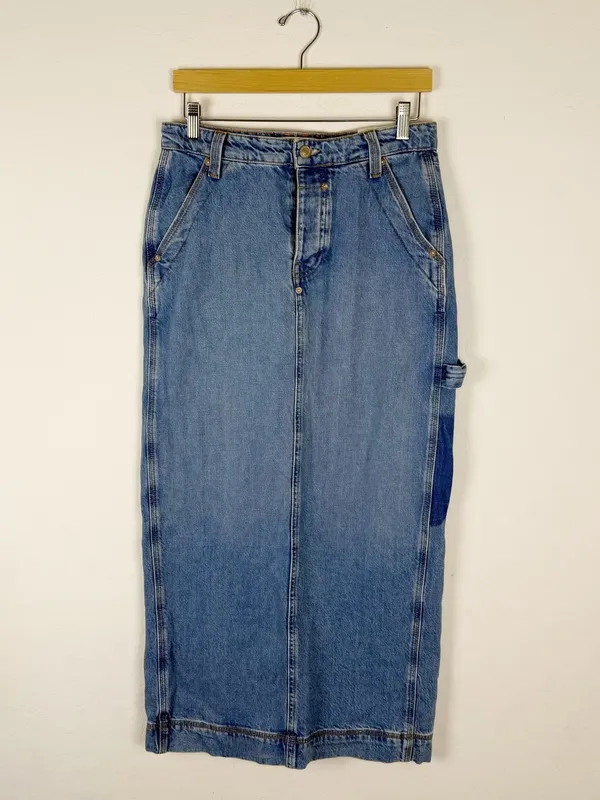 Free People We The Free Francisco Denim Maxi Skirt Head Over Heels - Image 4